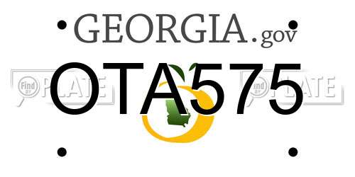 OTA575 Georgia License Plate