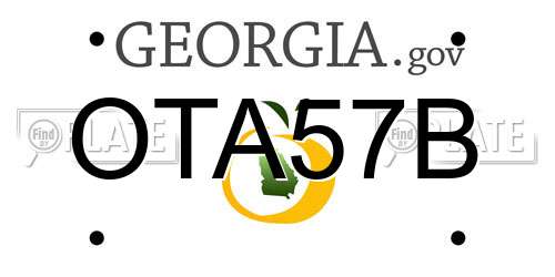 OTA57B Georgia License Plate
