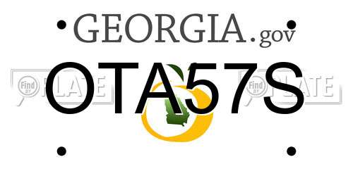 OTA57S Georgia License Plate