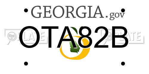 OTA82B Georgia License Plate