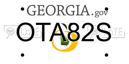 OTA82S Georgia License Plate