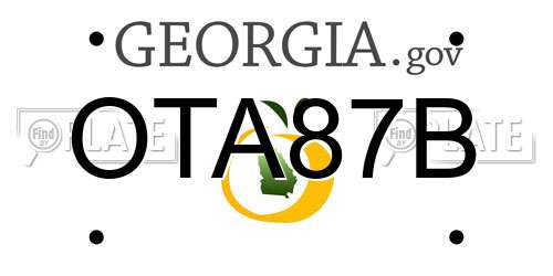 OTA87B Georgia License Plate