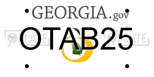 OTAB25 Georgia License Plate