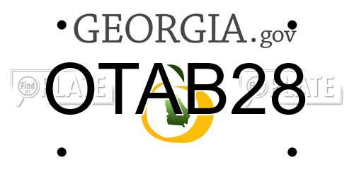 OTAB28 Georgia License Plate