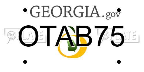 OTAB75 Georgia License Plate