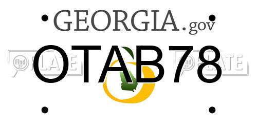OTAB78 Georgia License Plate