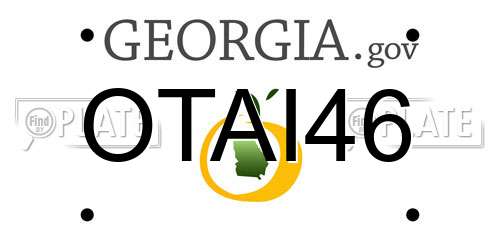 OTAI46 Georgia License Plate