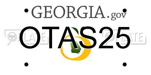 OTAS25 Georgia License Plate