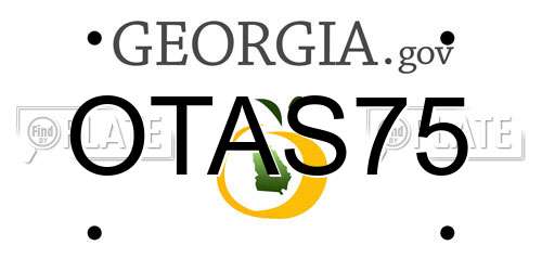 OTAS75 Georgia License Plate