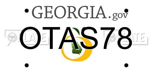 OTAS78 Georgia License Plate