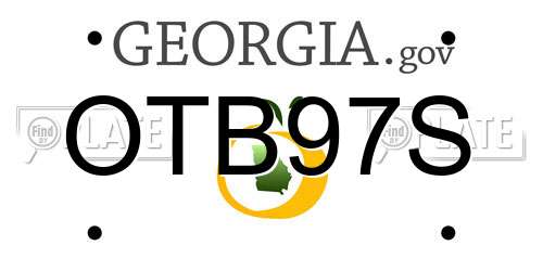 OTB97S Georgia License Plate