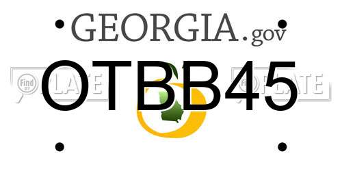 OTBB45 Georgia License Plate