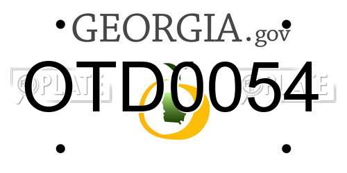 OTD0054 Georgia License Plate