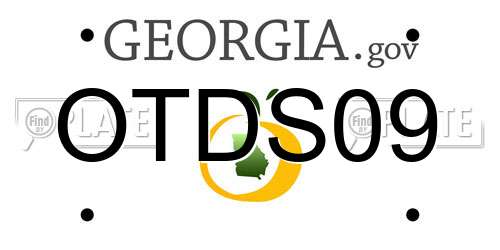 OTDS09 Georgia License Plate
