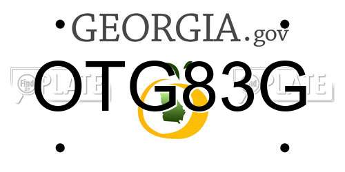 OTG83G Georgia License Plate