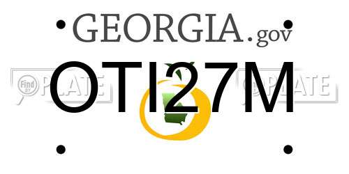 OTI27M Georgia License Plate