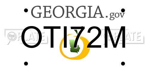 OTI72M Georgia License Plate
