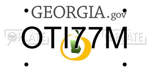 OTI77M Georgia License Plate