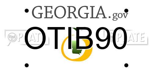 OTIB90 Georgia License Plate