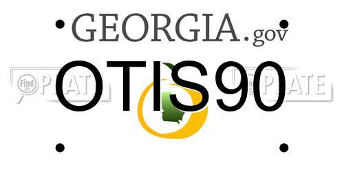OTIS90 Georgia License Plate