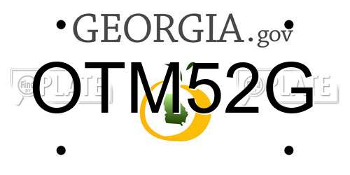 OTM52G Georgia License Plate