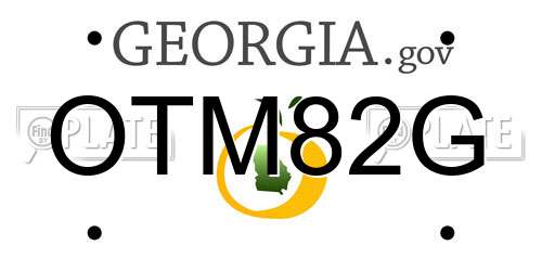 OTM82G Georgia License Plate