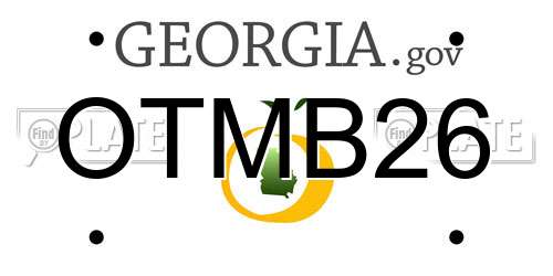 OTMB26 Georgia License Plate