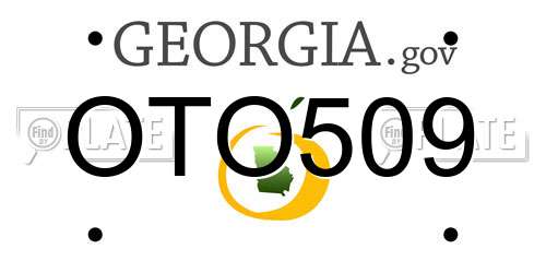 OTO509 Georgia License Plate