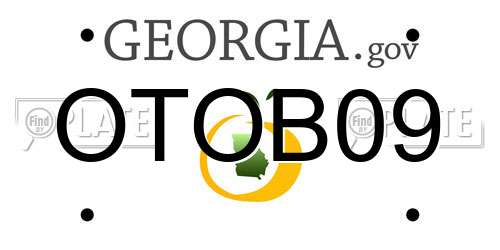 OTOB09 Georgia License Plate
