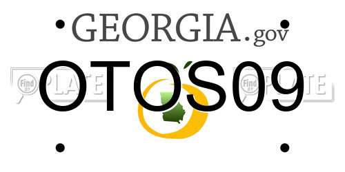 OTOS09 Georgia License Plate