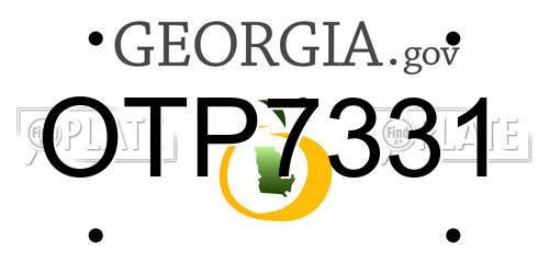 OTP7331 Georgia License Plate