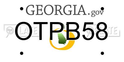 OTPB58 Georgia License Plate
