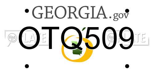 OTQ509 Georgia License Plate