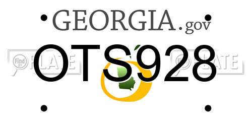 OTS928 Georgia License Plate