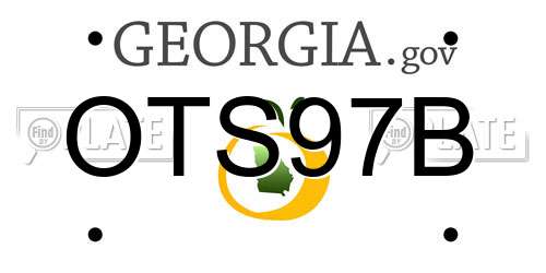 OTS97B Georgia License Plate