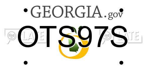 OTS97S Georgia License Plate