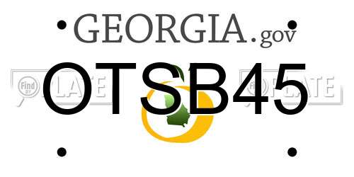 OTSB45 Georgia License Plate