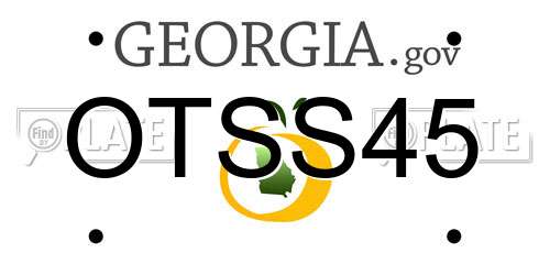 OTSS45 Georgia License Plate