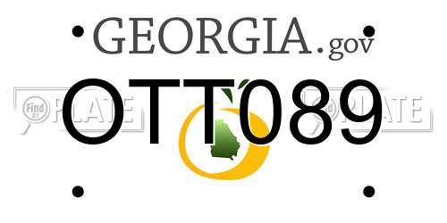 OTT089 Georgia License Plate