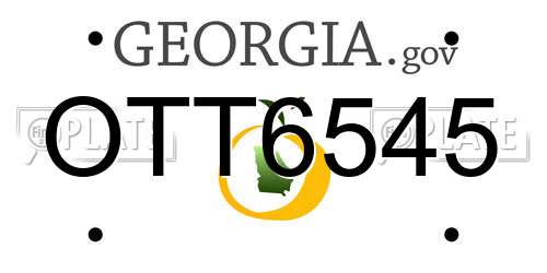 OTT6545 Georgia License Plate