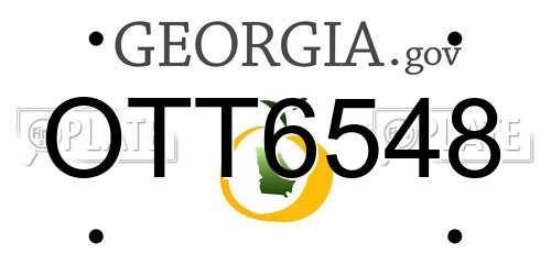 OTT6548 Georgia License Plate