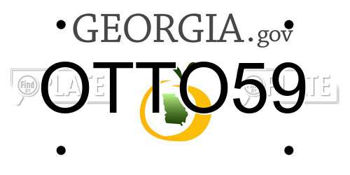 OTTO59 Georgia License Plate