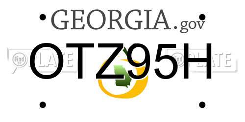 OTZ95H Georgia License Plate