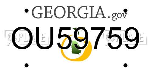 OU59759 Georgia License Plate