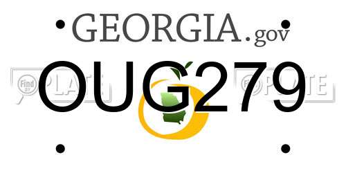 OUG279 Georgia License Plate