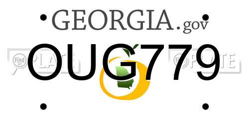 OUG779 Georgia License Plate