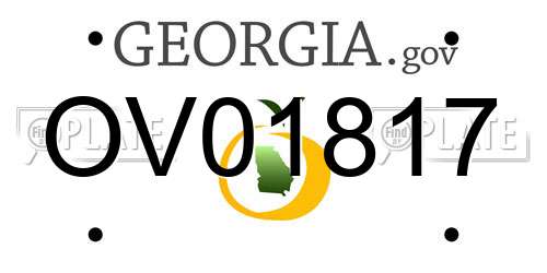 OV01817 Georgia License Plate