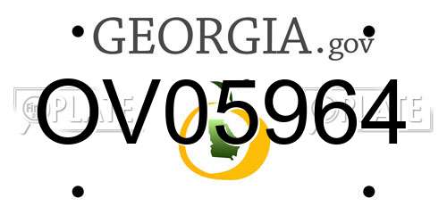OV05964 Georgia License Plate