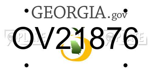OV21876 Georgia License Plate