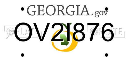 OV2I876 Georgia License Plate